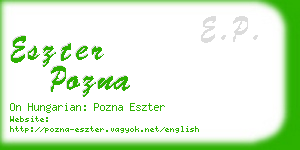 eszter pozna business card